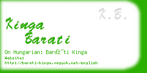 kinga barati business card